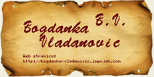 Bogdanka Vladanović vizit kartica